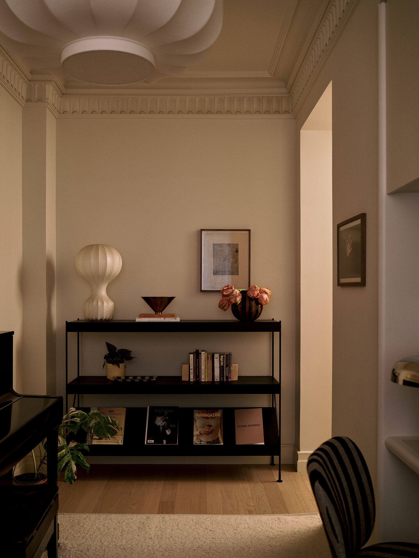 Hallway with console and quiet light