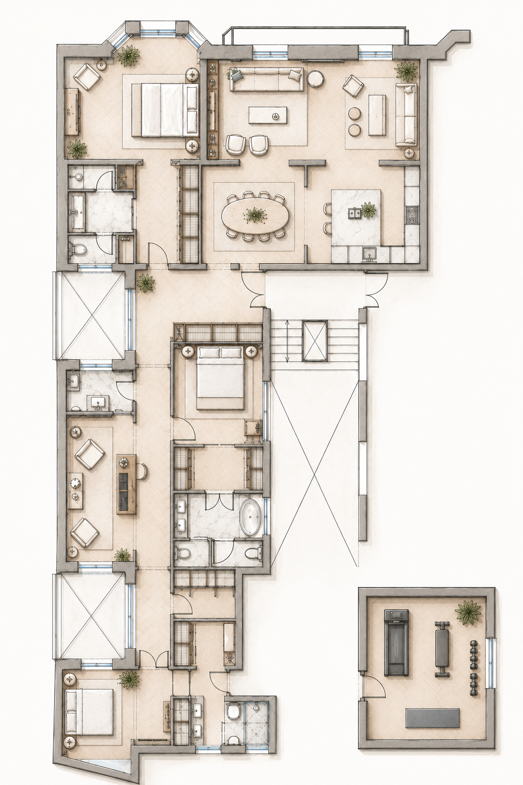 Floorplan of the residence at Calle de El Españoleto 11